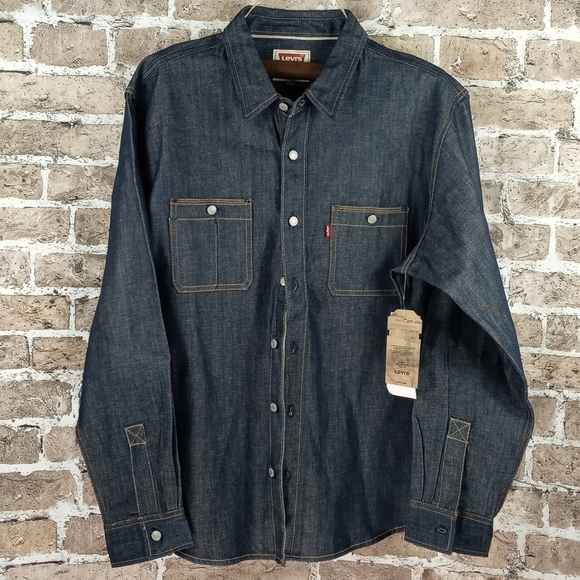 Levi's Dark Heavy Denim Shirt Jacket NWT//Sz.XL